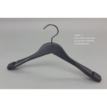 Branded Black Custom Wooden Suit Hangers with Nothes